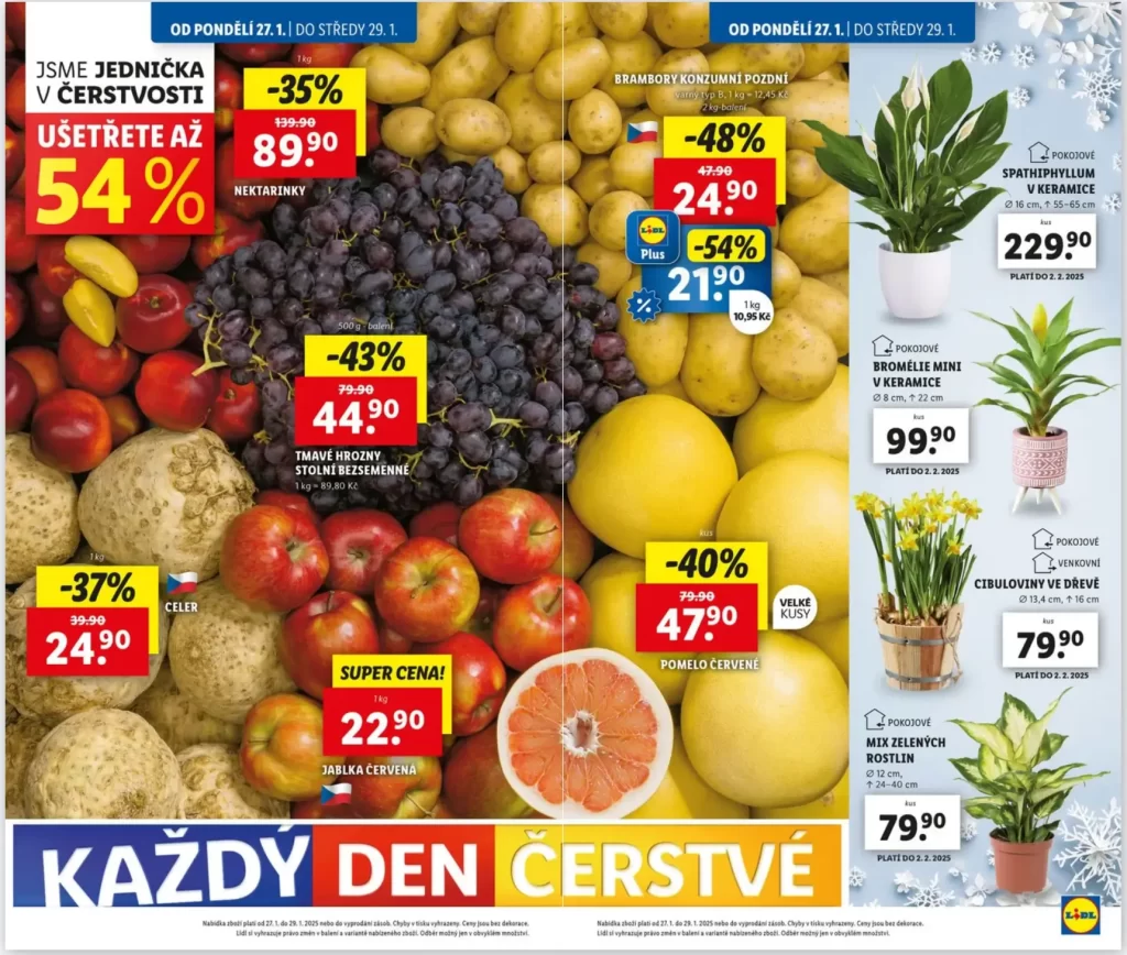 Rôzne ovocie a zelenina za super ceny v Lidl